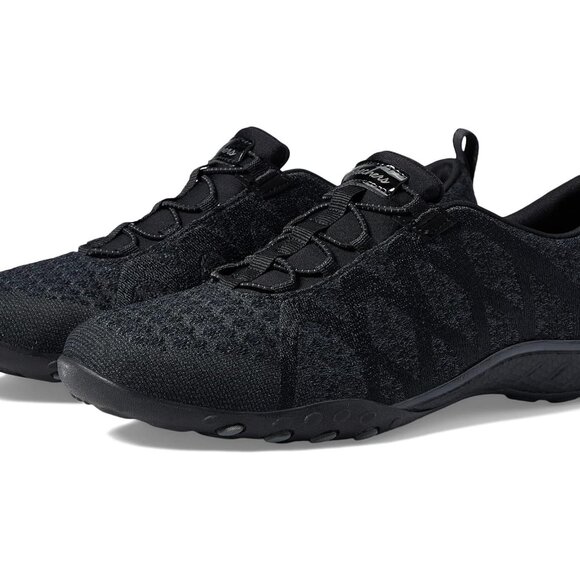 SIZE 9 Skechers Breathe Easy - Infi-Knity Relaxed Fit Slip-In Sneakers - Black - Picture 1 of 15
